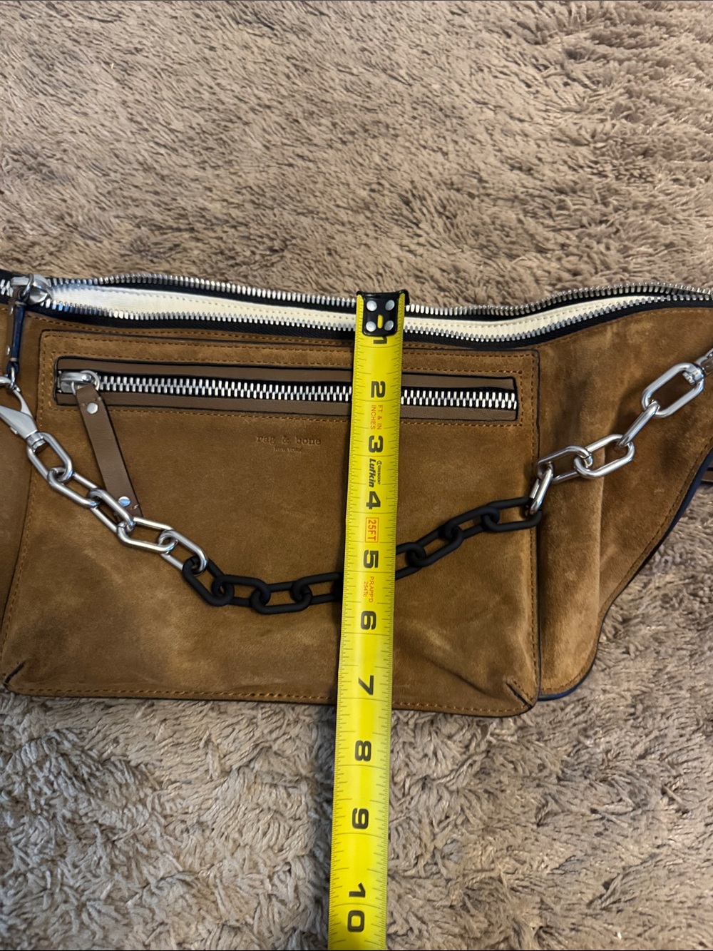 rag & bone Suede Crossbody Belt Bag in Brown - Picture 8 of 12